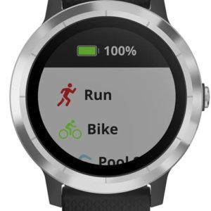 Garmin 010-01769-01 Vivoactive 3, GPS Smartwatch with Contactless Payments and Built-In Sports Apps, Black with Silver Hardware