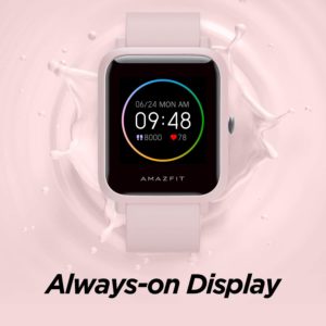 Amazfit Bip S Lite Smart Watch Fitness Tracker for Android iPhones, 30 Days Battery Life,14 Sports Modes, Heart Rate & Sleep Monitor, 5 ATM Waterproof, 1.28вЂќ Always-on Display, for Men Women(Pink)